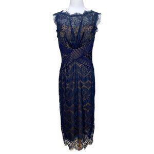 Tadashi Shoji Navy Lace Midi Dress